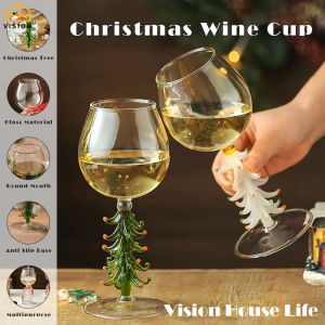 Tầm Nhìn 1PC ly rượu vang giáng sinh trang trí cây giáng sinh Dễ Thương Ly sâm banh Bộ Đồ Ăn Trang Trí Nội Thất đồ trang trí Giáng sinh Đảng DIY Giáng Sinh Quà Tặng ly rượu vang đỏ