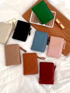 Womens Short Wallet Solid Color Simple Multifunctional Large Capacity Card Purse C292-8A