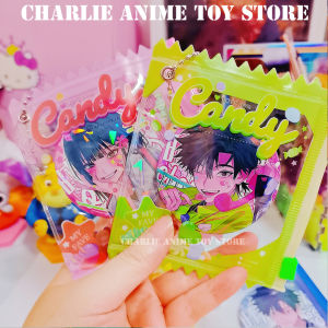 Bandai | 58mm Link Click Cheng Xiaoshi Lu Guang Qiao Ling Cartoon Laser Badge Creative Anime Brooch Clothes Bag Decoration Cosplay Prop