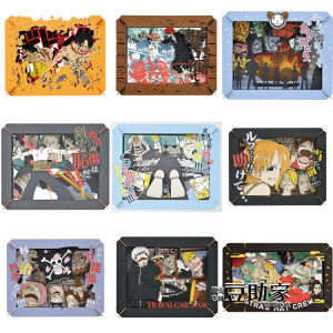 Ensky One Piece Paper Theater Wooden Puppets Luffy Ace Sanji Navigation King Anime Themed Paper Stage Craft Collectible