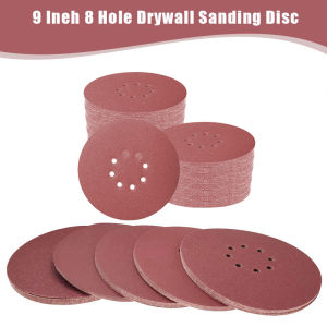 20 Pcs 9 Inch 8 Hole 225mm Hook and Loop Sanding Disc 40-2000 Grit Flocking Sandpaper For Grinder Random Orbital Sander Paper