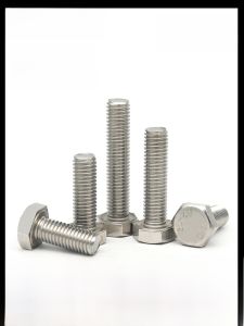 304 Stainless Steel Hex Screw White Steel External Hexagon Bolt Screw M4m5m6m8m10m12 Screw Bolt
