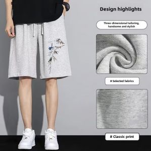 Extra Large Pure Cotton Sports Shorts Mens Summer Fashion Brand plus Size Overweight Man 150.00kg Casual Loose Knee Length Pants