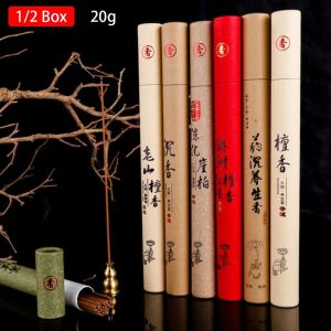 INSTALLSTORE64RE9 1/2Box Tranquilize Mind Incense Stick Sleeping Aiding Sandalwood Mugwort Scent Household Joss-stick 20g/Box Refreshing Scent