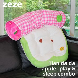Play & Rest Cat Tunnel Seasonal Universal Washable Cat House zeze