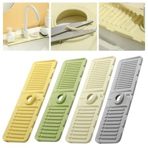 Faucet Splash Pad Silicone Sink Faucet Splash Guard Mat /Drain Pad Countertop Protector Multipurpose Kitchen Bathroom Gadgets