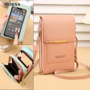 MORNA Women Crossbody Shoulder Bags Wallets Touch Screen Cell Phone Purse Soft Leather Strap Handbag for Female Luxury Messenger Bags