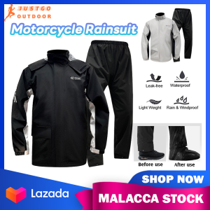 Motorcycle Raincoat Suit Premium Quality Baju Hujan Motor Waterproof Windproof Jacket Pants Rainsuit