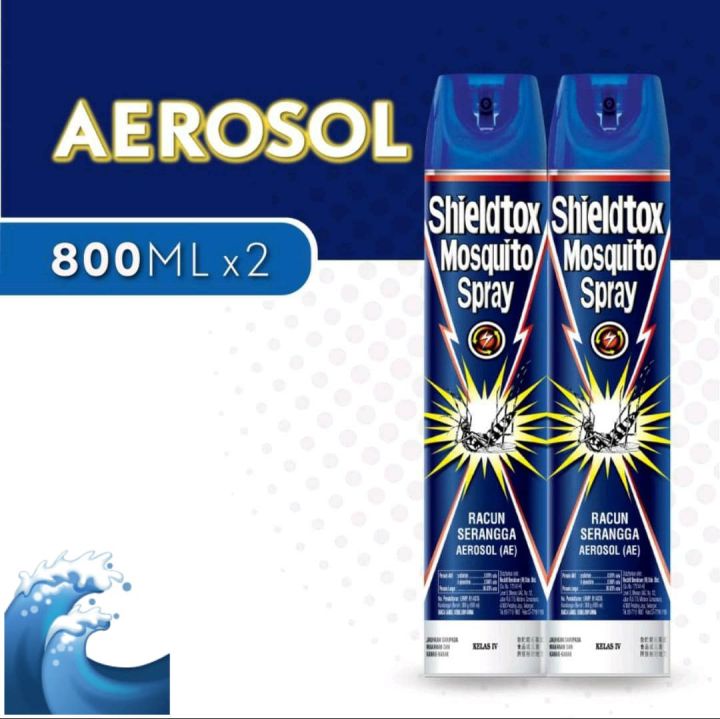 Shieldtox Mosquito Spray Aerosol (800ml x 2) [Value Pack] | Lazada