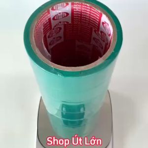 Băng keo simili màu xanh lá rộng 3.6cm dài 12 mét lõi giấy 3mm 1 cây 8 cuộn giá tại xưởng