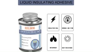 เทปฉนวนเหลว 125ML กันน้ำ UV ป้องกันของเหลว เฉพาะมือ ฉนวนเทปไฟฟ้าหลอดวางรวดเร็วยาง 24ชั่วโมง