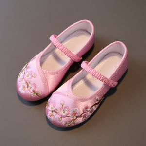 Embroidered Hanfu Shoes Childrens Ancient Style National Fashion Cotton Cloth Shoes Princess Student Ancient Ethnicity Chinese