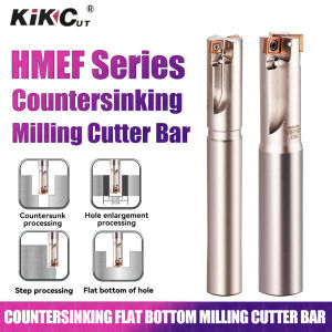 HMEF Countersunk End Mill Rod Milling Cutter Bar Holder CNC Hole Expanding Tool Holder SPMT06204 Carbide Insert