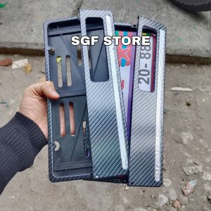 BINGKAI PLAT NOMOR MOTOR KARBON UNIVERSAL MOTOR
