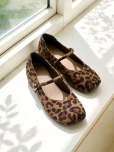 Josiny | Leopard Print Vintage Heeled Mary Jane Shoes