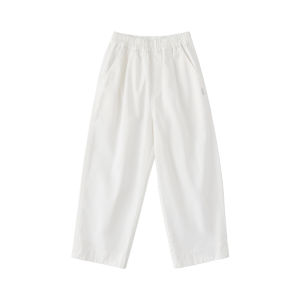 KECHU | Cotton Girls Casual Pants With Waist Pleat 3/4 Length