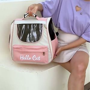 กระเป๋าสะพายและแมว, พกพาแบบสำคัญ กระเป๋าเมว, กระเป๋านักเรียนแมว, กระเป๋าใส่สัตว์เลี้ยง ระบายอากาศ สำหรับกระเป๋าสะพายและแมว
