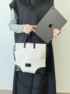 Trendy Canvas Tote Bag Crossbody Bucket Bag Lazy Style Company Single Shoulder Fashionable Essential Purchase Medium Softness