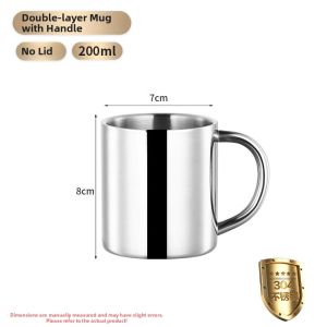 Insulated Anti-Scald Double Layer Mug 304 Stainless Steel