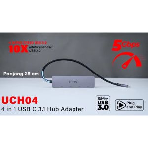 USB Hub Converter Type C 3.1 Macbook Laptop USB 3.0 4 in 1 PX UCH04