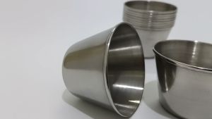 10pcs Small Sauce Cups Stainless Steel Dipping Sauce Cup 60ml Butter Dressing Sauce Cups
