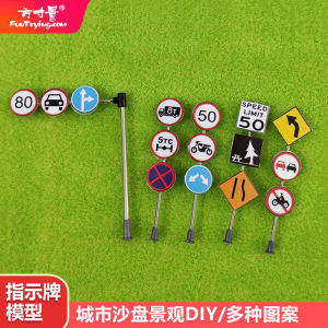 FunTrying Microscopic Traffic Sign Indicator Board Model Scenarios Simulation N Scale HO Road Props DIY Model Making Tools