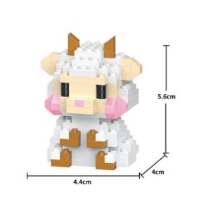 Bandai | Building Blocks 3D Diamond Insect Model Pet Cat Dog BEE Snail Brick City Construction Toy for Children Kid Gift Micro Animals