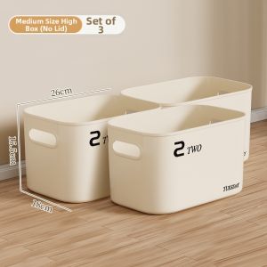 XINGYOU | Desktop Storage Box for Snacks Toys Clutter Home Use with Lid 3 pcs
