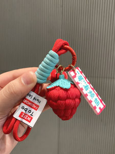 น่ารัก พวงกุญแจสตรอเบอร์รี่ ผู้หญิง กระเป๋า Charm เรซิ่น การ์ตูน Series ของขวัญสร้างสรรค์อุปกรณ์รื่นเริงสีชมพู เด็กผู้หญิง พวงกุญแจหัวใจ