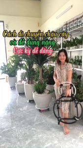 Kệ Để Chậu (ĐK30 - 50cm) Đế chậu thông minh cao cấp Htg có bánh xe di chuyển có chốt an toàn chịu lực đến trên 400kg siêu bền đẹp