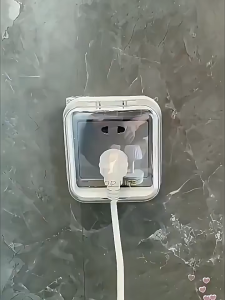 1pc Bathroom Socket Case High-transparent Portable Socket Case For Socket