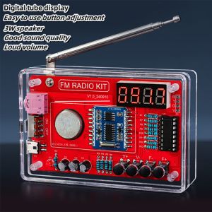 Easy version RDA5807 FM radio electronic kit adjustable frequency 87-108MHZ digital display DIY welding project practice solder