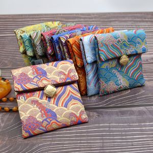 Retro Embroidered Small Cloth Bag Jewelry Storage Pouch Handbag Style Flip Cover for Bracelets And Beads Non-Waterproof