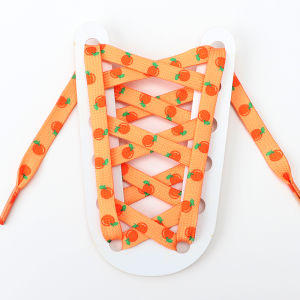 1 Pair Fruit Shoelaces Floral Print Flat Shoe Laces for Sneakers Canvas Shoes Accessories Sports Shoelace Strawberry Grape Peach