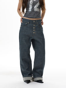 WLNEXT | Vintage Button Fly Denim Pants