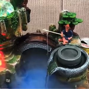 ตุ๊กตาคนตกปลา ตุ๊กตาเรซิ่นคนตกปลา ตุ๊กตาเรซิ่น ขนาด 4.3 x 3.5 cm. ตกแต่งสวน ตกแต่งน้ำตก