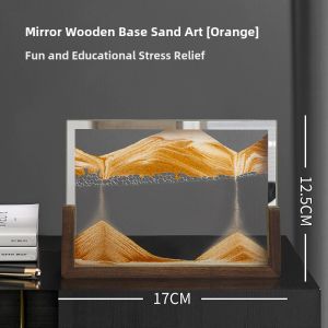 Creative Sand Flowing Picture Frame Living Room TV Cabinet Entrance Simple Decorations Birthday Solid Wood Home Memorials