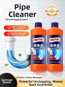 ONEFULL | Powerful Drain Cleaner Solvent for Kitchen Grease and Toilet Blockages