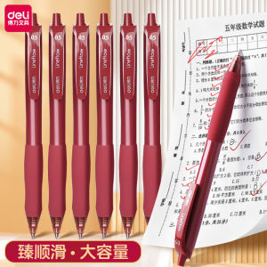 Deli Red Pen Smooth Writing Neutral Ink for Students And Teachers Assignment Marking Notes Specialized Pen for Business And Culture Supplies