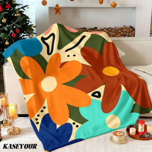 Beast Kingdom | Retro Florals Winter Summer Flannel Blanket Throw Fleece Soft Fuzzy Plush Cozy Fleece Blankets for Sofa Ideal Gifts