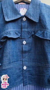 SETELAN JEANS ANAK 3-10 TAHUN II SETELAN KOMBINASI KATUN SALUR MONICA ONE SET KEKINIAN FASHION ANAK SET CASUAL TERBARU VIRAL