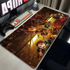 Bandai | Mousepad Anime D-demon Slayer Computer Accessories Keyboard Mouse Mat Lock Edge Non-slip Rubber Mouse Pad Gamer Laptop Desk Mats