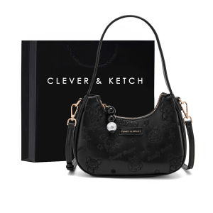 Fashionable Underarm Bag Womens Commuter Crossbody Bag Stylish Trendy Small Handbag Clever&Ketch PU Leather Shoulder Bag