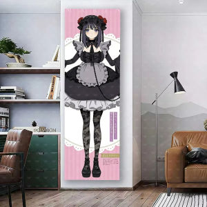 Anime Girl Lolita Maid Dọc Tấm Thảm Polyester Treo Tường Trang Trí Phông Nền Cho Phòng Ký Túc Xá Và Phòng Ngủ