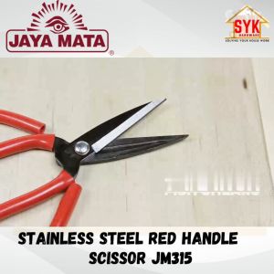 SYK Jaya Mata JM315  6 Inch Stainless Steel Red Handle Scissors Multifunction Kitchen Stationery Scissors Gunting Dapur