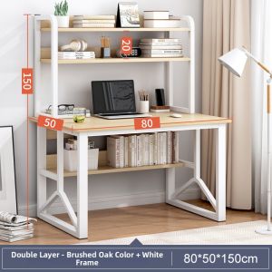 Combination Desk With Bookshelf Home Use Study Office Writing