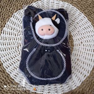 Gendongan bayi depan motif kepala sapi lucu murah/gendongan bayi depan duduk twill boneka