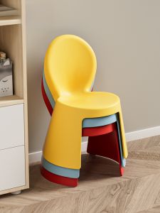 เก้าอี้พับสำหรับเด็กที่ทนทานและหนาพิเศษสำหรับเด็ก วัสดุพลาสติก สำหรับเด็กอายุ 9 เดือนถึง 32 เดือน ร้านขายของเล่นและของใช้สำหรับเด็ก