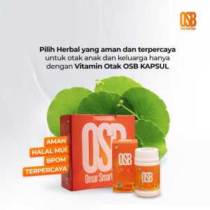 VITAMIN OTAK OSB OMART SMART BRAIN VITAMIN ANAK DAN DEWASA BONUS MADU DAN MASKER ANAK