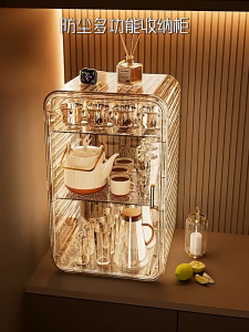 กล่องบรรจุอาหารเด็ก ความจุขนาดใหญ่ มีฝาปิดป้องกันฝุ่น เก็บขวดนม ชามช้อน อุปกรณ์เสริมอาหาร ตู้จัดเก็บแก้ว